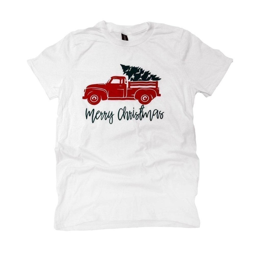 Merry Christmas Truck Graphic Tee‎